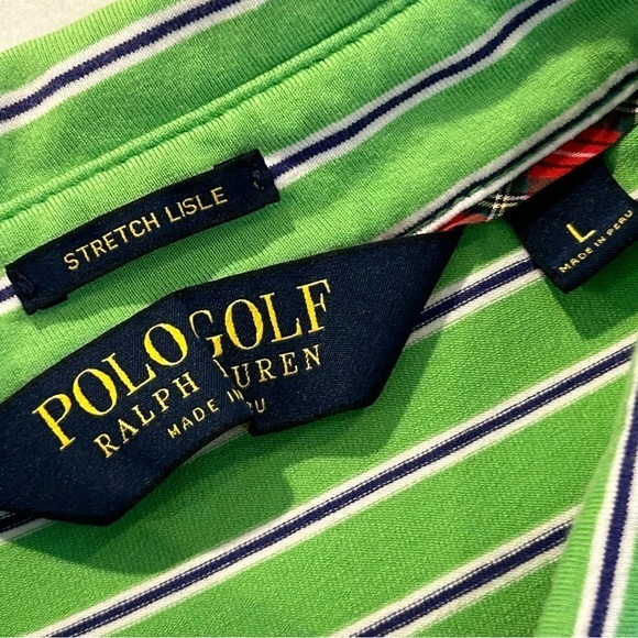 Polo Ralph Lauren Blue Striped Stretch Golf Shirt L - Picture 3 of 10
